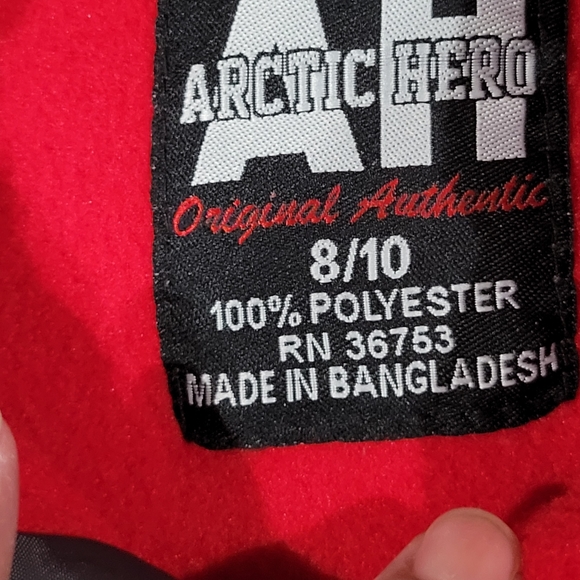 Artic Hero Boys 8-10 grey hooded quilted full zip jacket - Picture 3 of 8